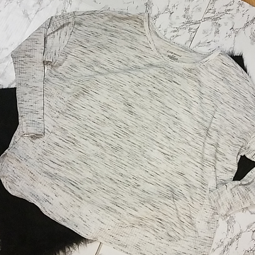 Lane Bryant black and grey heathered shirt size 18